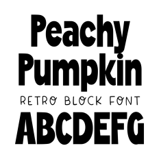 BFC Peachy Pumpkin Retro Block Font