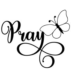   Pray Butterfly Word 