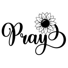 Pray Sunflower Word 