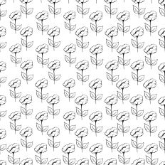 Black & white Poppy repeat Printable background digital art