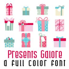 Presents Galore Full Color Font