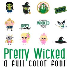 Pretty Wicked Full Color Font