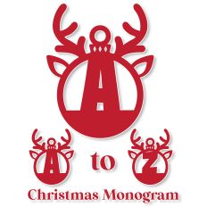 Christmas Reindeer Monogram Alphabet