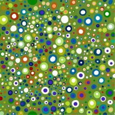 Whimsical Polka Dots on Olive Green
