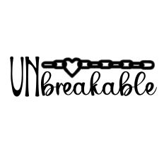 Unbreakable Heart Chain SVG, Layered Easy Stack Cut File, Unbreakable Bond SVG, Love Quote