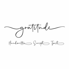 gratitude signature font