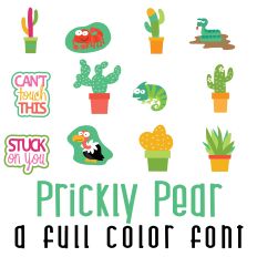 Prickly Pear Full Color Font