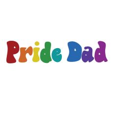 Pride Dad in Retro Letters