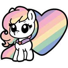 pride pony rainbow heart
