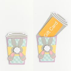 Easter Bunny Coffee Cup Gift Card Envelope