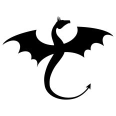 Flying Dragon Silhouette