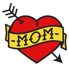 Mom Heart Vintage Tattoo