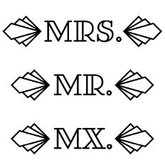 Art Deco Fan 2 Mrs Mr Mx