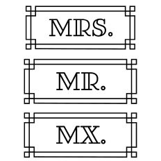 Art Deco Border Mrs Mr Mx