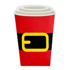 Santa Belt Coffee Cup Gift Card Envelope