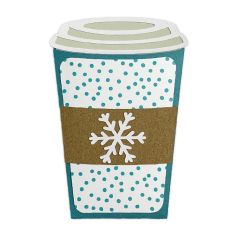 Snowflake Coffee Cup Gift Card Envelope