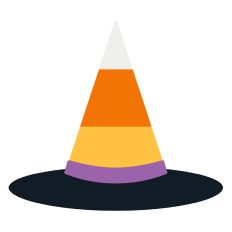 Candy Corn Witch Hat