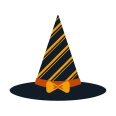 Witch Hat with Stripes
