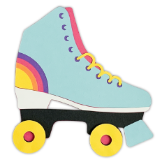 Rainbow Roller Skate Card