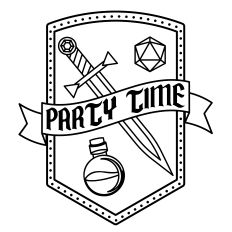 Party Time Tabletop RPG Shield
