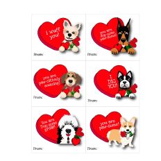 Valentine's Day Doggie Print & Cuts for Kids
