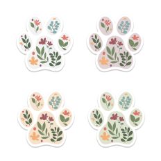 Floral dog paw print printable