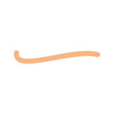 Curved Underline Swirl Mark Line Doodle Hand Drawn
