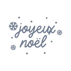 Joyeux Noel Christmas Holidays Text Snowflakes Words