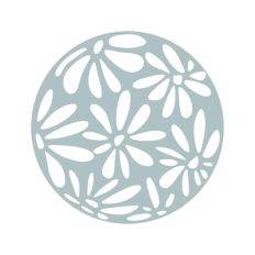 Abstract Wavy Flowers Groovy Design Circle Boho Botanical