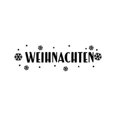 Frohe Weihnachten Christmas Script Snowflakes