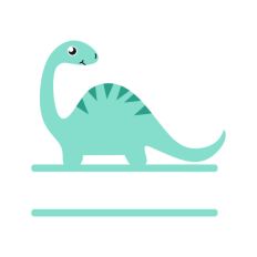 Dinosaur Name Tag Dino