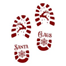 Santa Boot Print Christmas Eve Snow Magic