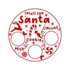 Plate For Santa Reindeers Christmas Eve Milk Cookies