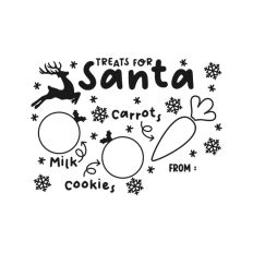 Plate For Santa Reindeers Christmas Eve Milk Cookies