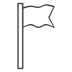 Waving Flag Outline