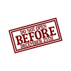 Do Not Open Before Dec 25th Christmas Gift Label Stamp