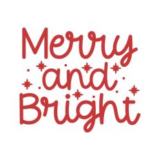 Merry And Bright Christmas Santa Quote Text Script