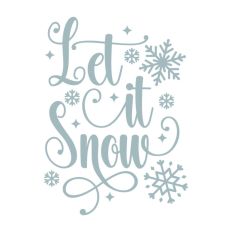 Let It Snow Christmas Winter Quote Text Script