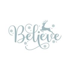 Believe Santa Christmas Winter Quote Text Script