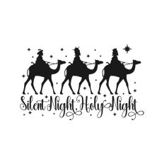 Silent Night Holy Night Wise Men Kings Camels Nativity Baby Jesus