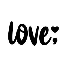 Love Semicolon Mental Health Symbol