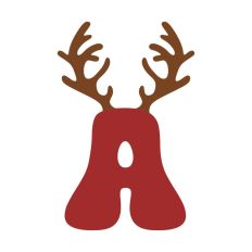 A Festive Christmas Alphabet Letter Antler Santa