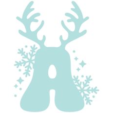 A Festive Christmas Alphabet Letter Antler Santa