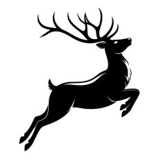 Stag Deer Reindeer Shape Silhouette Christmas Animal