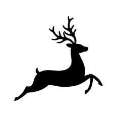 Deer Buck Stag Antlers Christmas Reindeer Winter Sleigh