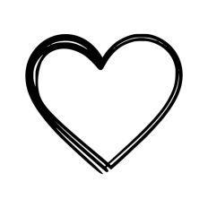 Hand Drawn Heart Sketch Doodle