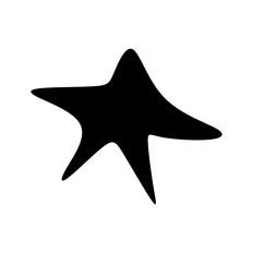 Splatter Star Shape Curved