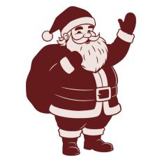 Santa Father Christmas Shape Silhouette