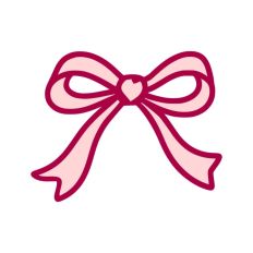 Ribbon Bow Hand Drawn Doodle