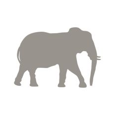 Walking Elephant Silhouette